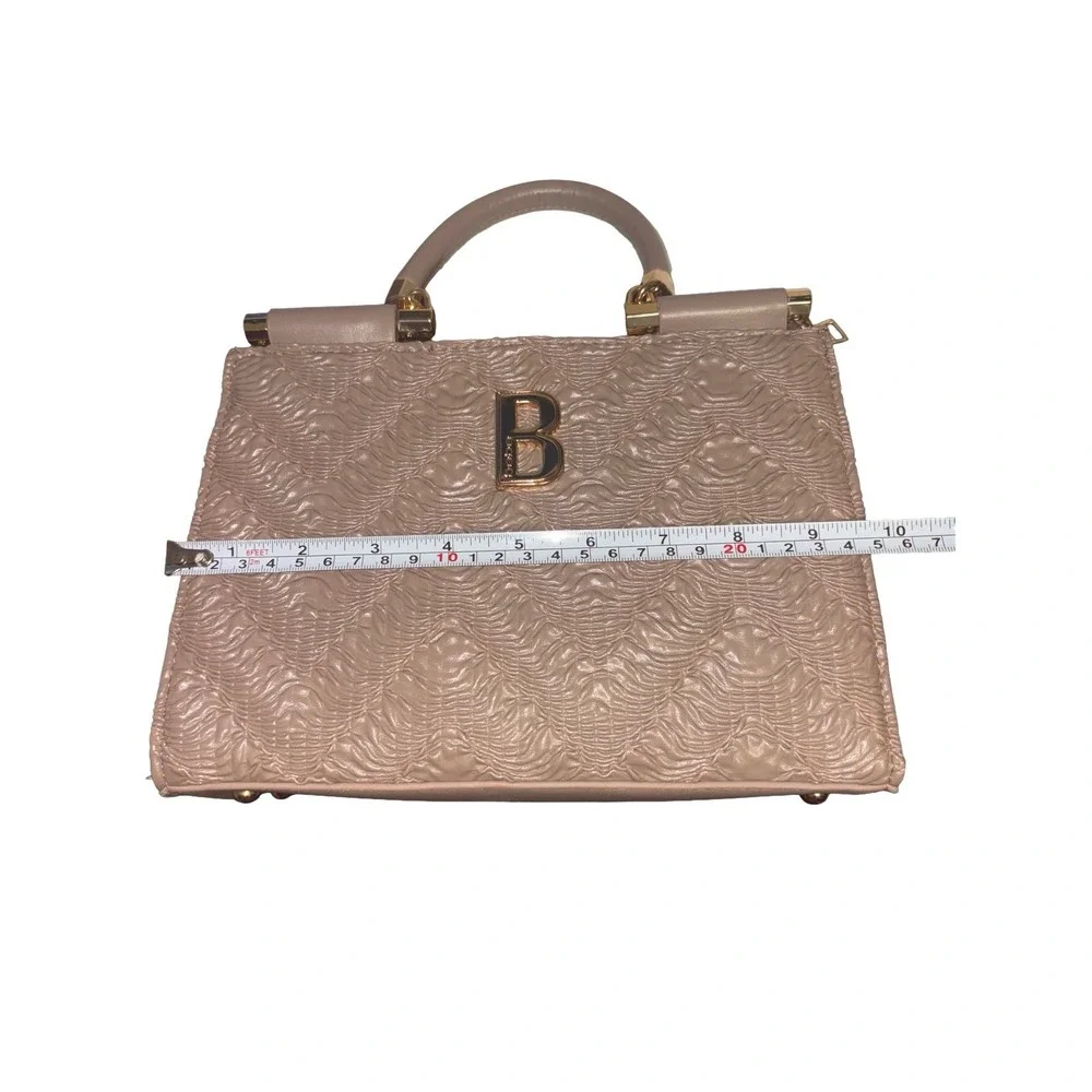 Bebe Nola Satchel‎ Taupe Gold Zipper Classy Handbag Cocktail Party